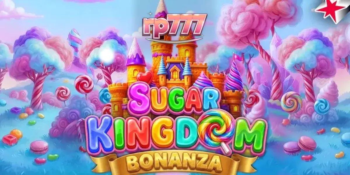 Tampilan visual Sugar Kingdom Bonanza dengan latar belakang kastil permen yang cerah